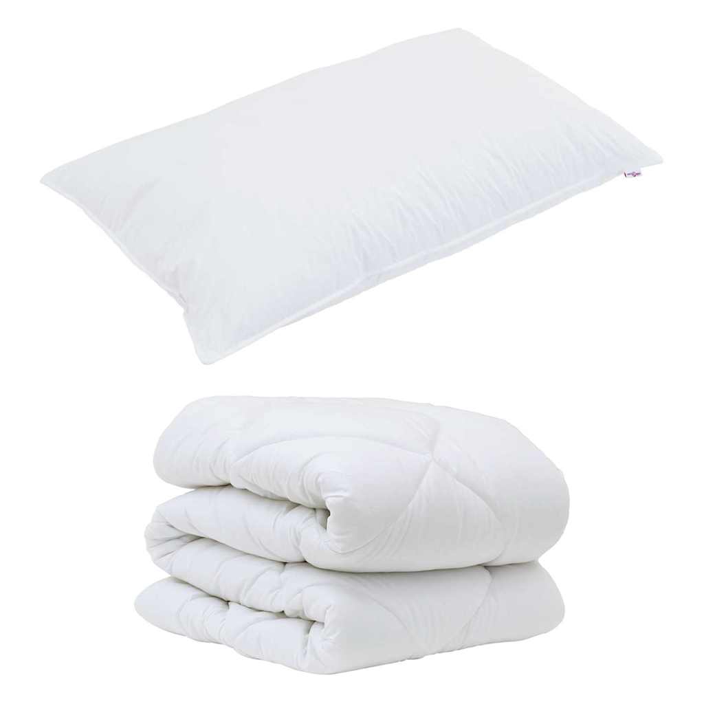 Decke mit Kissen mit Kissen 2 pcs Weiß Mikrofaser